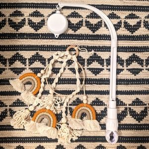 Rotating Baby Music Mobile with Rainbow Attachment